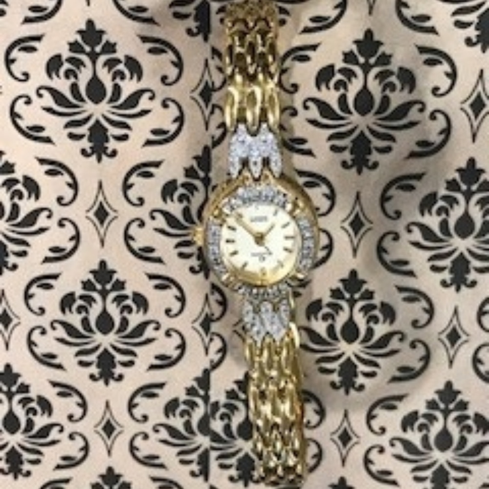 Vintage ELGIN Diamond and Gold-tone Watch - 7.5"